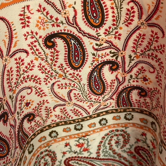 Love Tree L Multicolour Paisley high waisted smocked waist Wide-Leg tall Pants - - Picture 5 of 9
